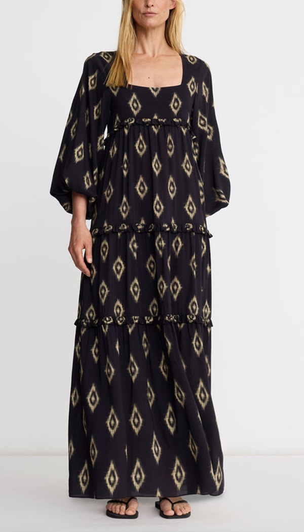 SMYTHE Square Neck Tiered Dress Review