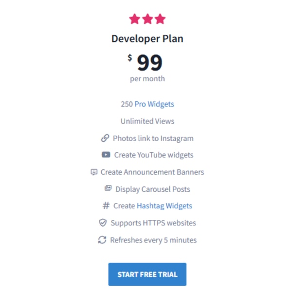 SnapWidget Developer Plan Review
