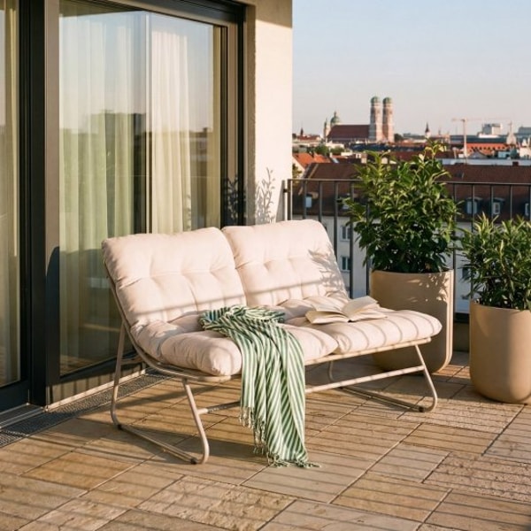 Klast Kiet Sof&aacute; de jard&iacute;n de 2 plazas Rese&ntilde;a