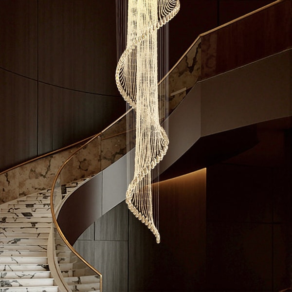 Sofary Lighting Modern Crystal Spiral Raindrop Chandelier Review