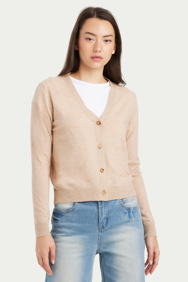 Solova Move Loise Cashmere Blend Button Front V Neck Cardigan Reviews