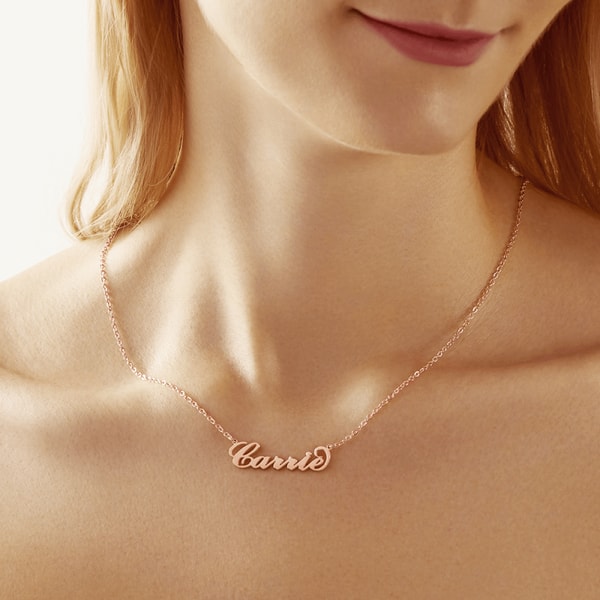 Soufeel Gold "Carrie" Style Name Necklace Gifts For Her Review
