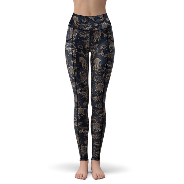 Spacefish Army Ocean Mandala Contour Leggings Reviews