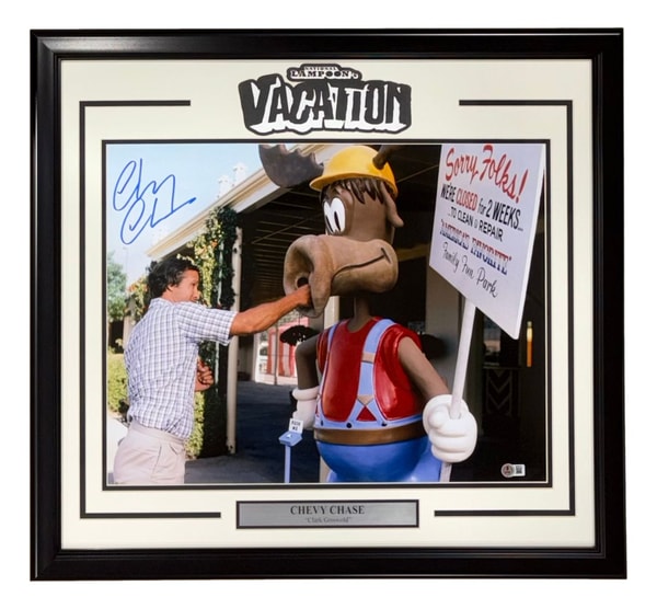 Sports Integrity Chevy Chase Signed Framed 16x20 National Lampoon's Vacation Photo BAS Review