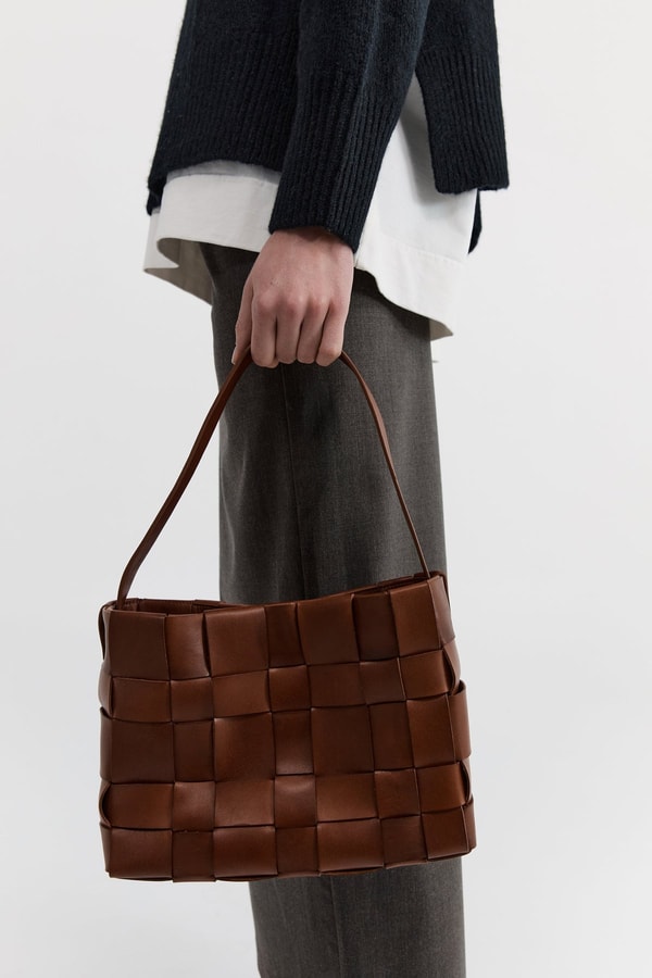 St. Agni Woven Mini Tote Chestnut Reviews