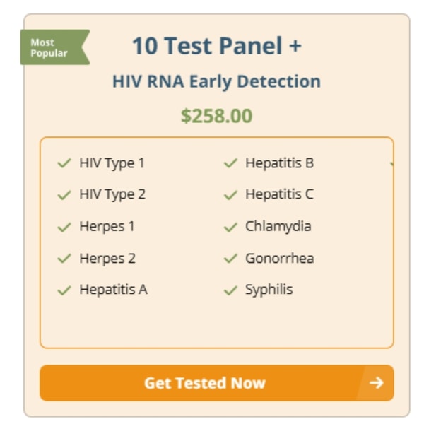 STDCheck 10 Test Panel with HIV RNA Early Detection Review