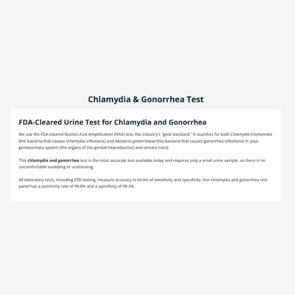 STDCheck Chlamydia and Gonorrhea Panel Review