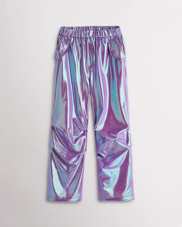 Stelle Girls Metallic Cargo Pants Iridescent Purple Review