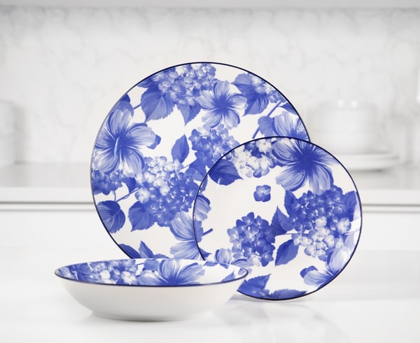 Stokes Midnight Garden Blue 12-Pc Dinnerware Set Reviews