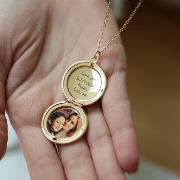 Studio Hop Personalised Round Locket Necklace With Hidden Photo Reviews