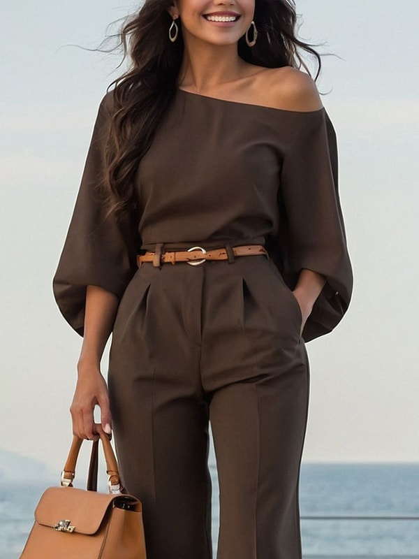 StyleWe Urban Plain Ballon Sleeve Blouse Review