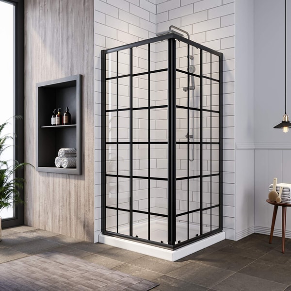 Sunny Shower 34 in. W x 34 in. D x 72 in. H Corner Entry Enclosure With Sliding Doors Review