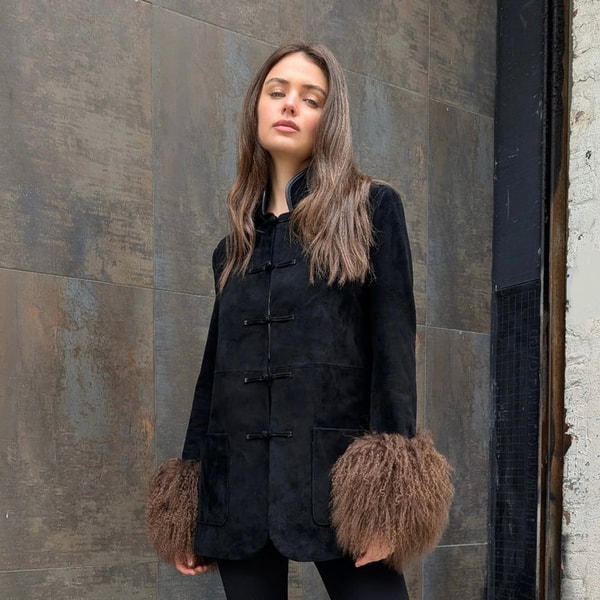 Susanna Chow Sylvie Suede Mandarin Jacket Review