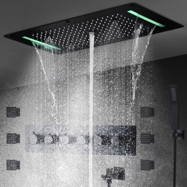 Sweethome247 Matte Black Wall-Mounted Rainfall Shower Review