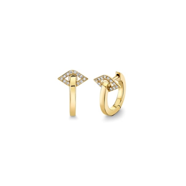 Sydney Evan Jewelry Gold & Diamond Eye Post Huggie Hoops Reviews