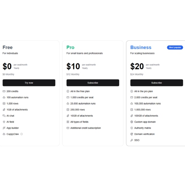 Teable Free Plan Review