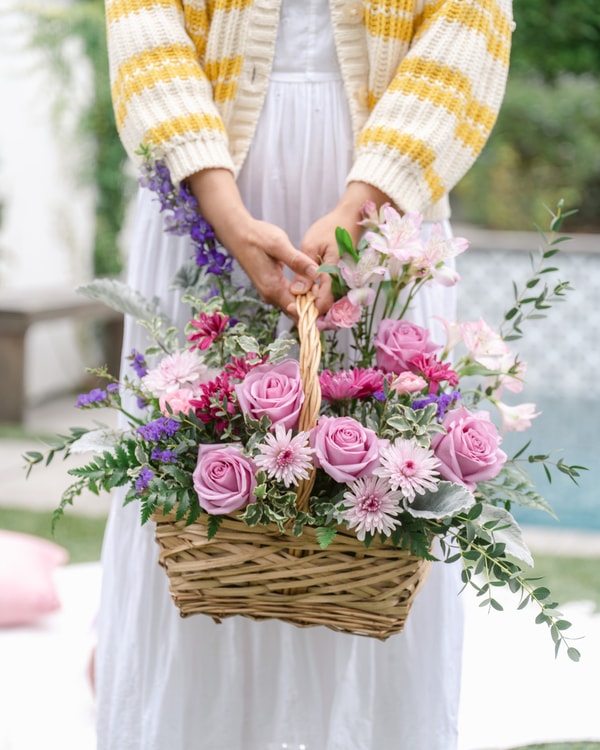 Teleflora Lavender Meadow Basket Bouquet Review