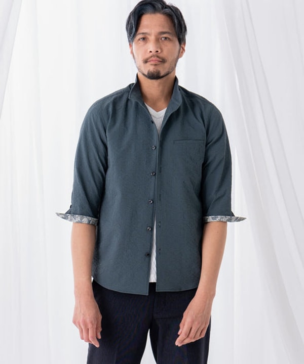 TETE HOMME ピケワッシャー七分袖シャツ レビュー