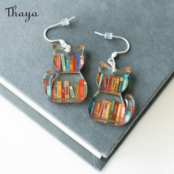 Thaya Animal Dinosaur Bookshelf Acrylic Earrings Review