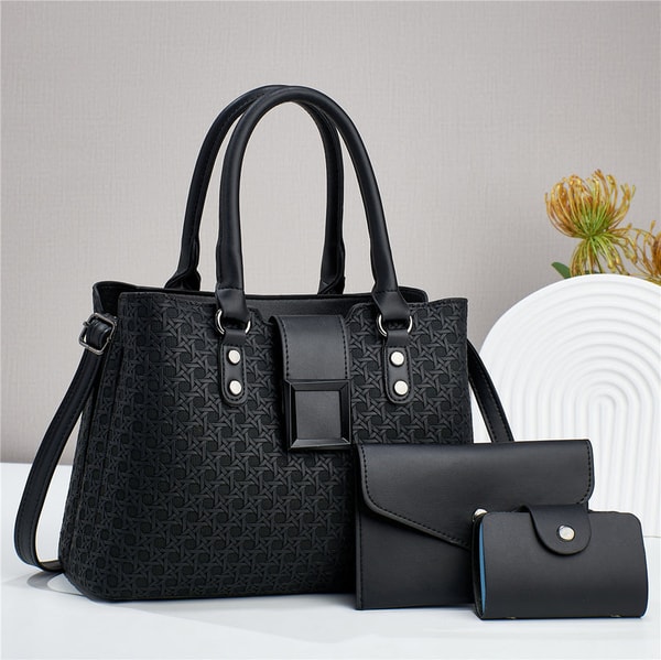 The Bagse Shop Three-piece Textured Large Capacity Women's One Shoulder Crossbody Bag Review