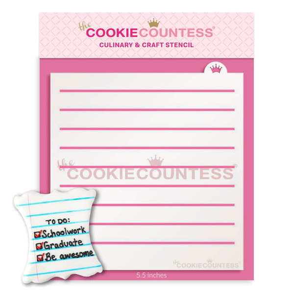 The Cookie Countess Notebook Stripes Stencil Review