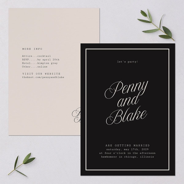 The Knot Vintage Script Wedding Invitations Review