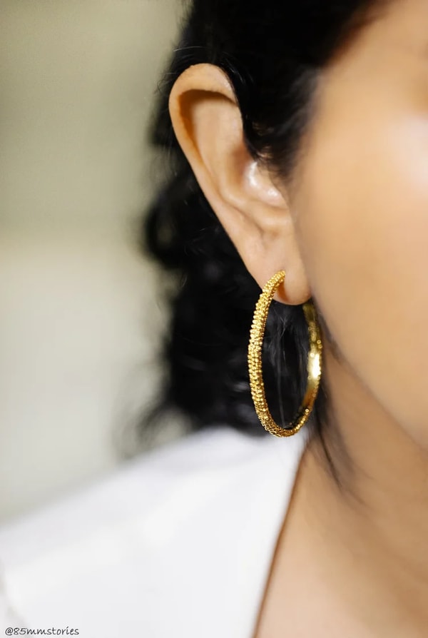 The Mira Shoppe Large Caviar Open Hoop Earrings Review