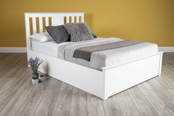The Oak Bed Store Chester Bright White Ottoman Storage Bed Frame Review