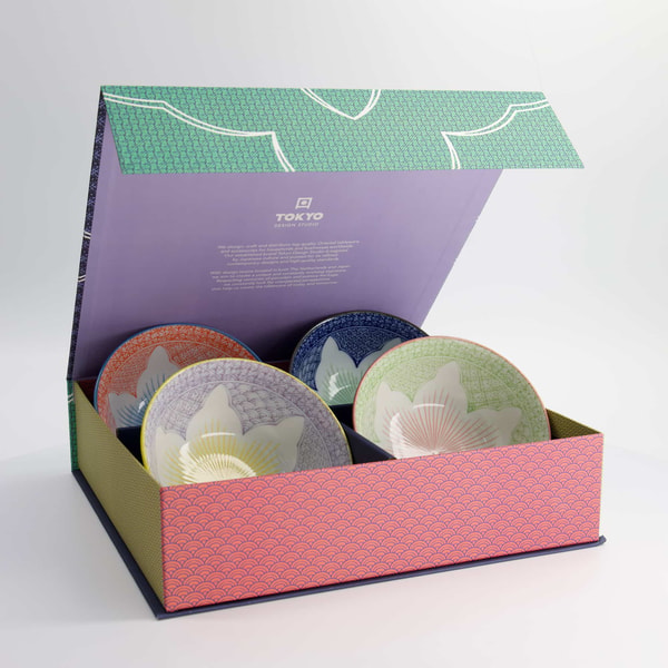 The Oriental Shop - Tokyo Design Studio - Ensemble Cadeau de Bols Fleur de Lys - 4 pi&egrave;ces Avis