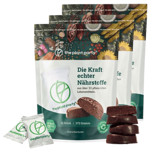 the plant party Pflanzenportion mit 35+ pflanzlichen Zutaten &ndash; 36 St&uuml;ck Bewertung