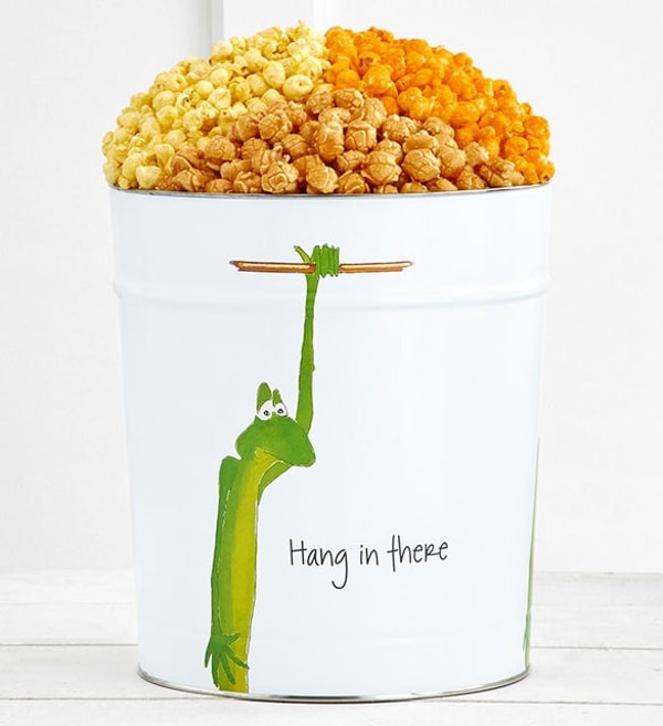 The Popcorn Factory Hang In There Popcorn Tin Review