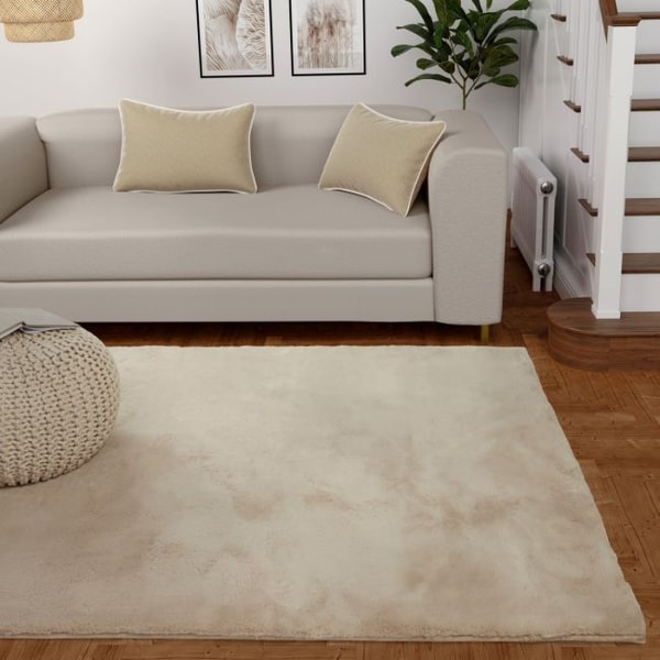 The Rug Shop HMC Luxe Faux Fur Natural Plain Shaggy Rug Review
