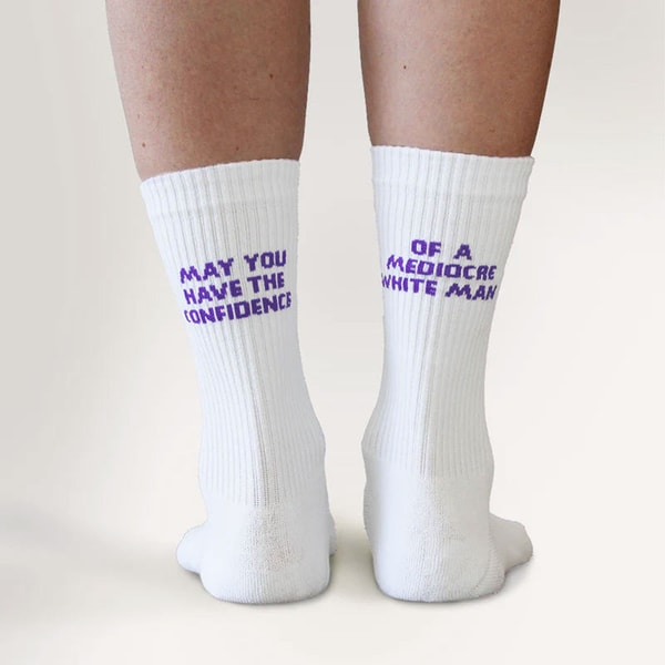 The Spark Company May You Have The Confidence Of A Mediocre White Man Socks Review