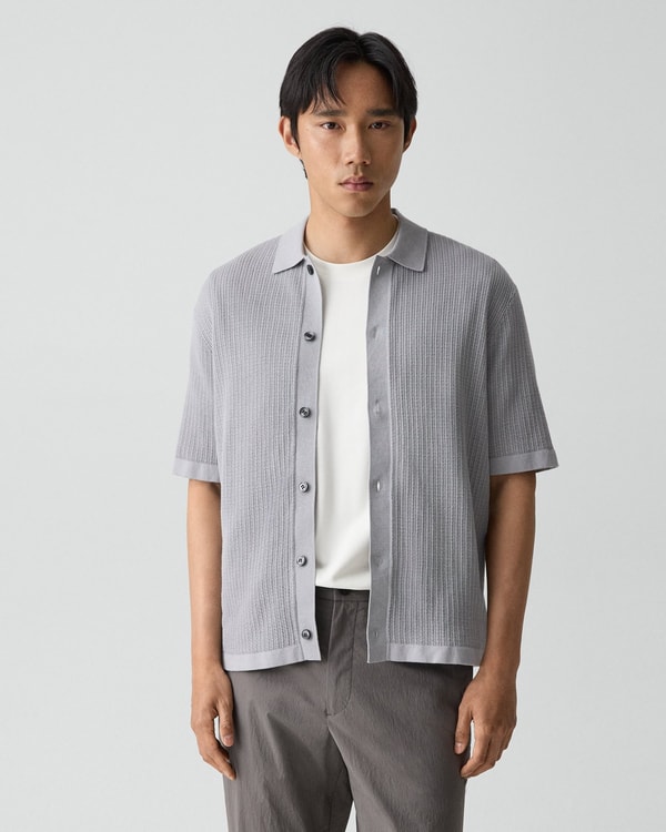 Theory Mesh Button-Up Shirt 评论