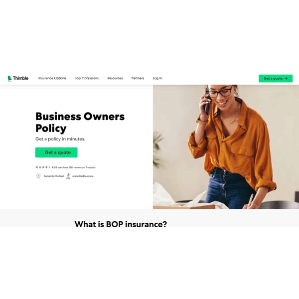 Thimble Insurance Business Owners Policy Review