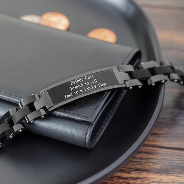 Things Remembered Engraved Matte Black ID Bracelet Review