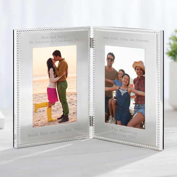 Things Remembered Engraved Beaded Double Hinged Picture Frame Review