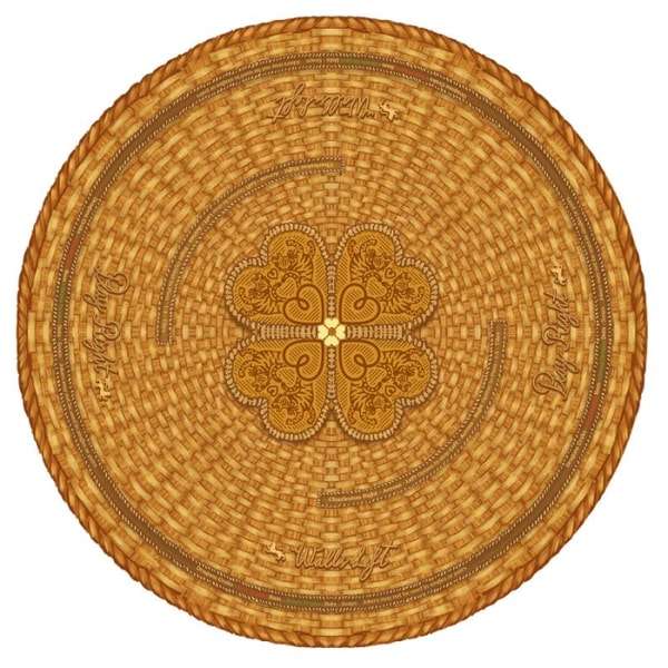 Tigre de Tart&aacute;n Mahjong Gaming Mat, Nantucket Basket Rules Edition Round Reviews