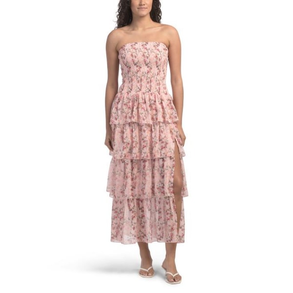 TJ Maxx Drop Waist Smocked Maxi Dress Review
