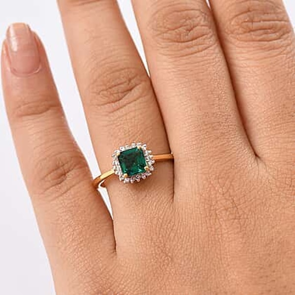 TJC Lab Grown Emerald Halo Ring Reviews