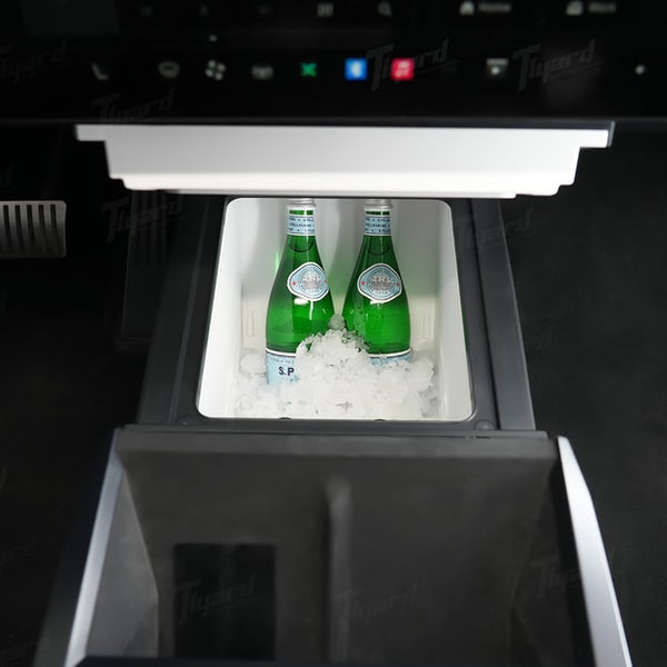 Tlyard Cybertruck Center Console Refrigerator Review