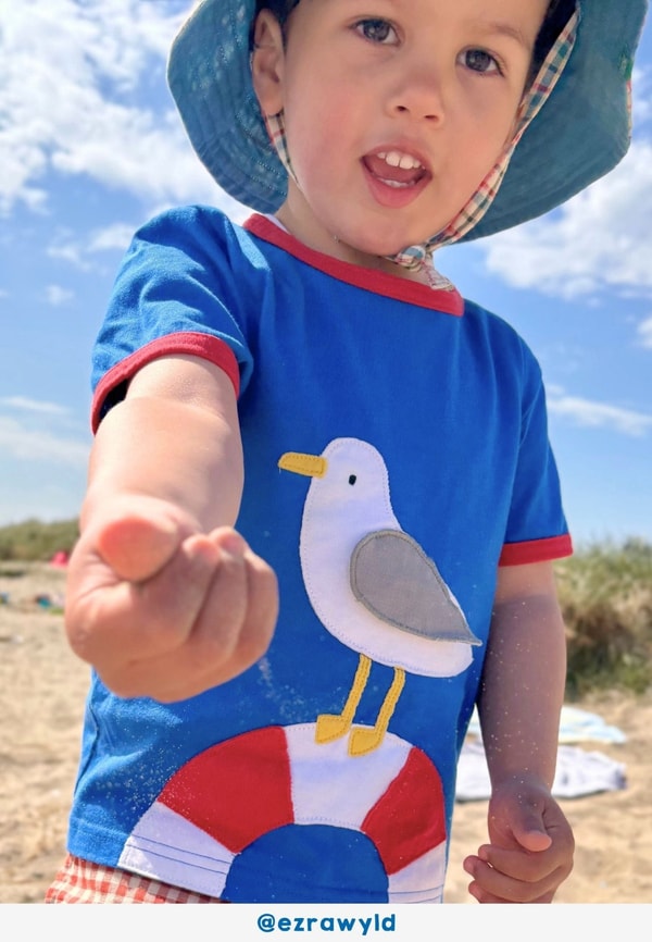 Toby Tiger Organic Seagull Harbour Applique Short-Sleeved T-Shirt Review