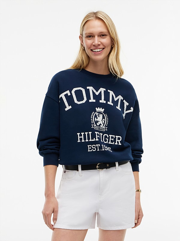 Tommy Hilfiger Crest Logo Drawstring Hem Relaxed Sweatshirt Recenze