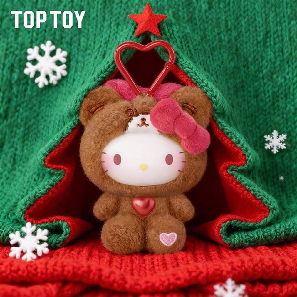 TOP TOY HELLO KITTY Teddy Pajamas Plush Keychain Series Blind Box Review