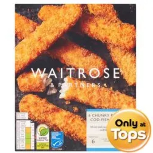 Tops Online Waitrose Frozen 6 Chunky Breaded Cod Fish Fingers 330g Review