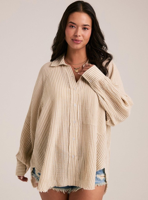 Torrid Festi Cotton Button-Up Relaxed Tunic Review