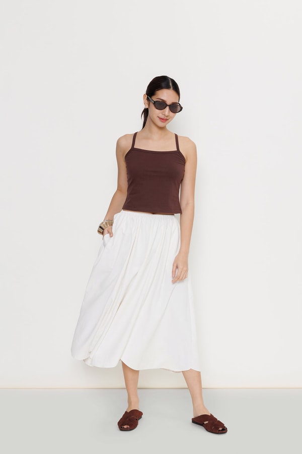 Tove & Libra Pull-on Poplin Midi Skirt Review