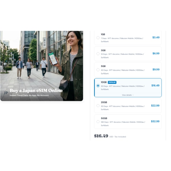 Travelsim Asia eSIM Japan 10 GB Review
