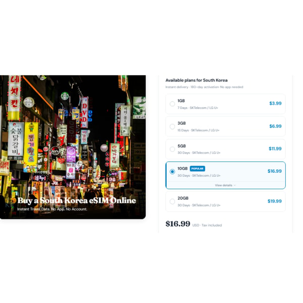 Travelsim Asia eSIM South Korea 10 GB Review