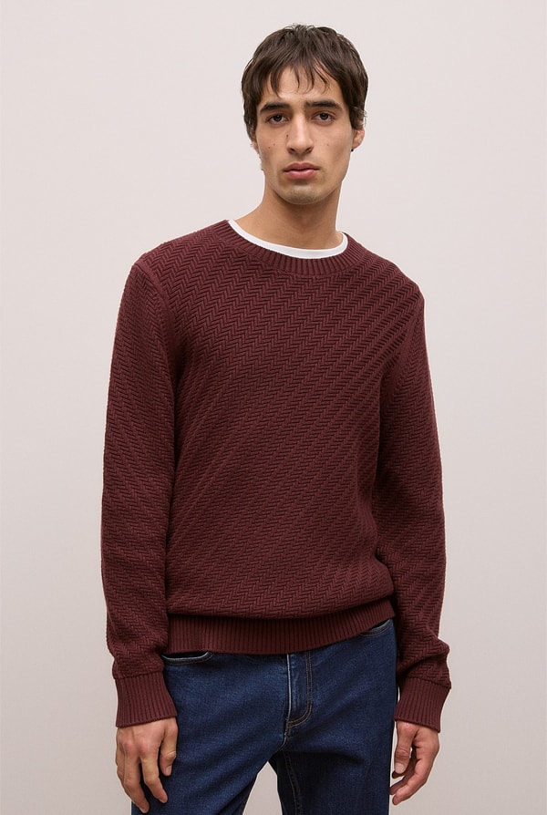 Trenery Cotton Blend Textured Crew Review